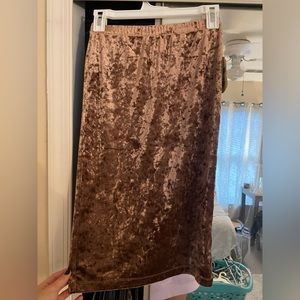 NWT Altar’d State Brown velvet skirt